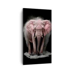 Canvastavla - Bild på duk - Tänk inte på en rosa elefant! - 45x80 cm