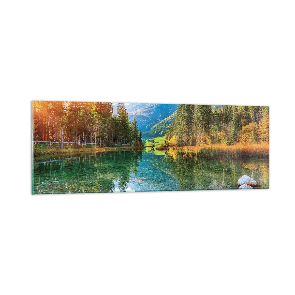 Glastavla - Bild på glas - Höstens mildhet - 90x30 cm