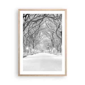 Affisch i ram av ljusek - De fyra årstiderna - vinter - 50x70 cm