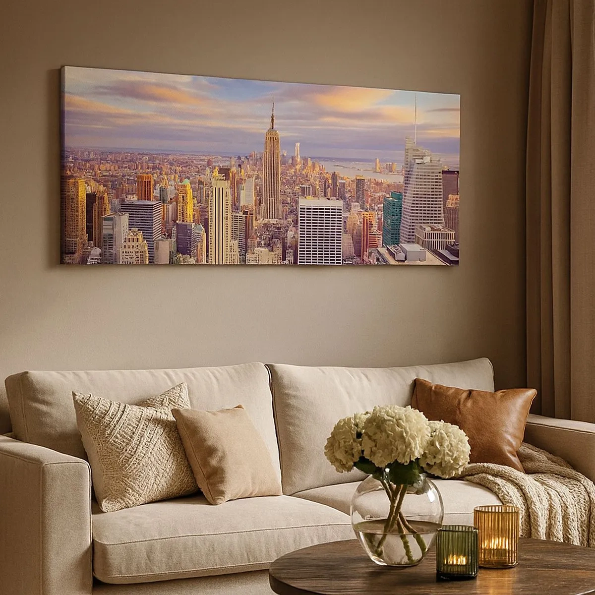 Canvastavla - Bild på duk - Nå ut till molnen - 100x40 cm