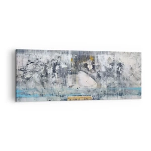 Canvastavla - Bild på duk - På is och klumpar - 140x50 cm