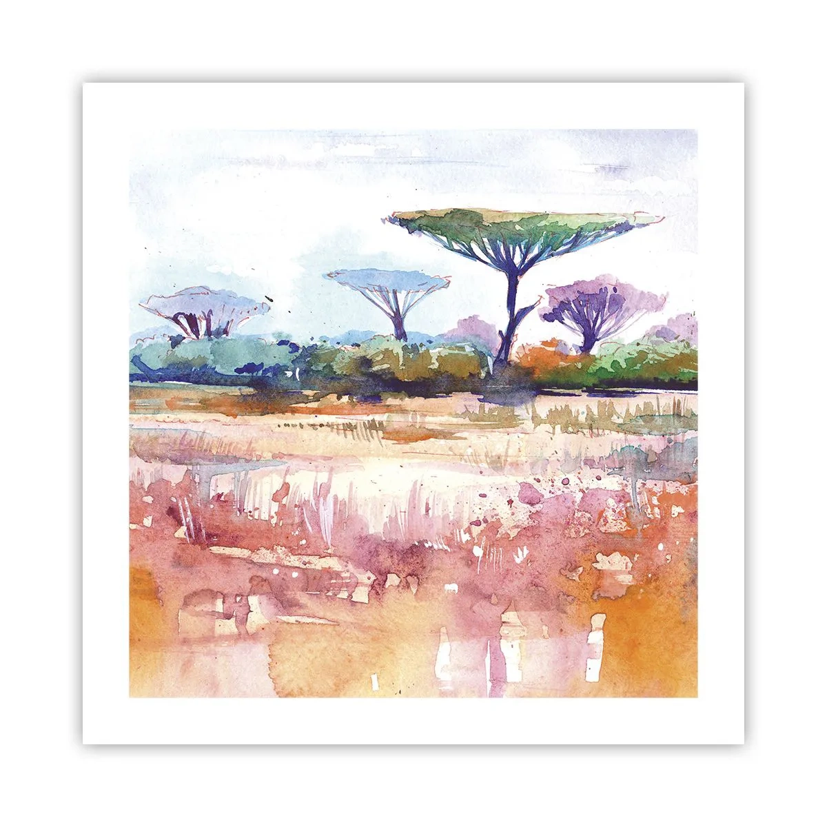 Affisch - Savannens färg - 50x50 cm