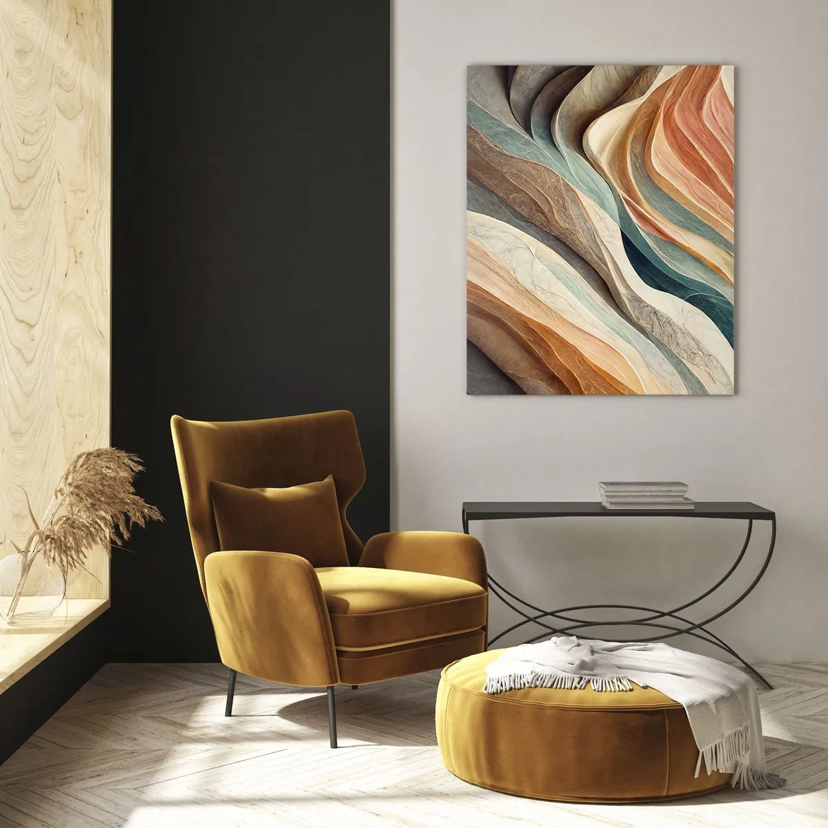 Glastavla - Bild på glas - Ögonblick före förändring - 50x70 cm