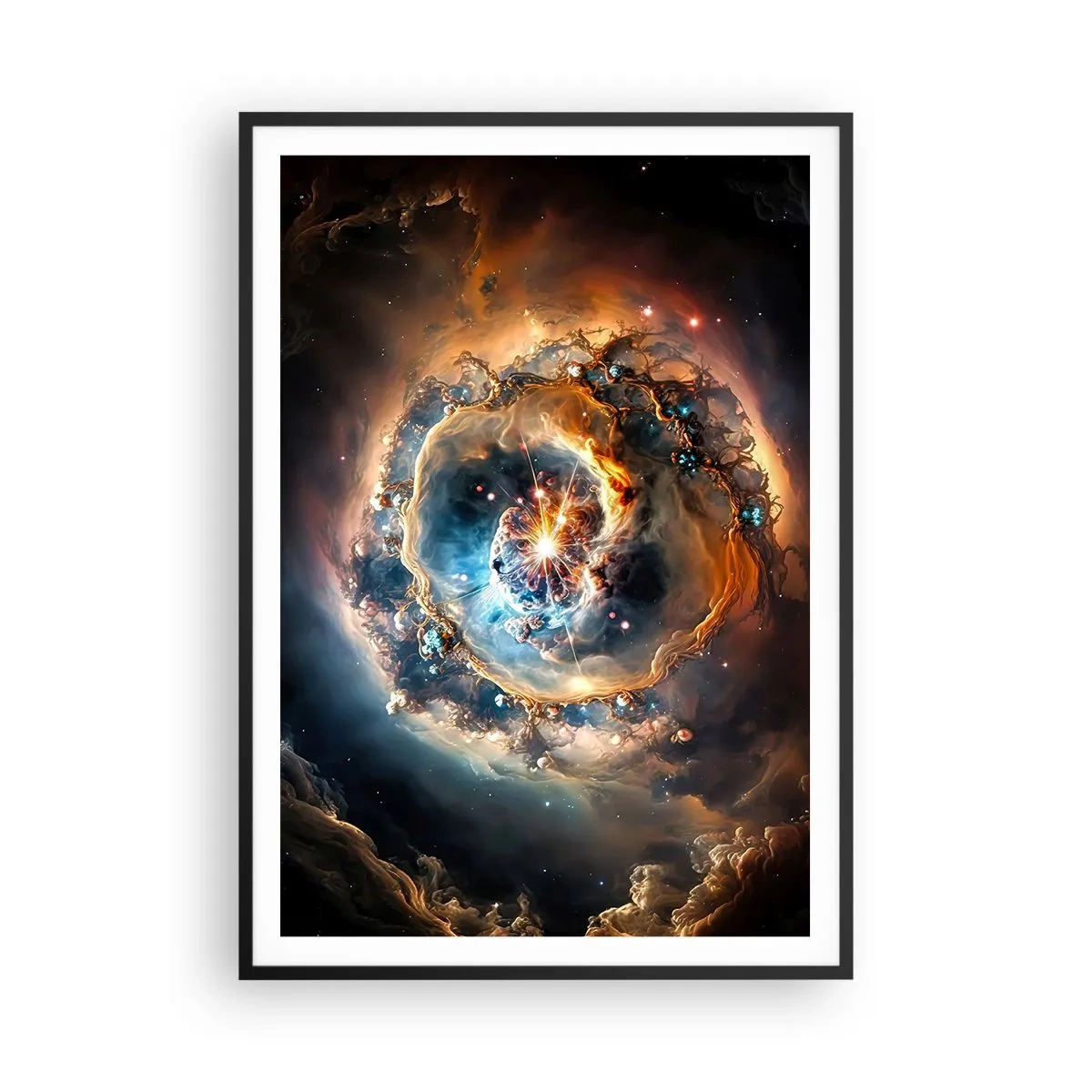 Affisch i svart ram - Början - 70x100 cm