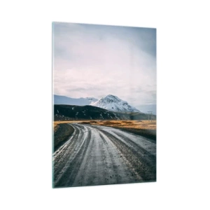 Glastavla - Bild på glas - I isländsk stämning - 50x70 cm