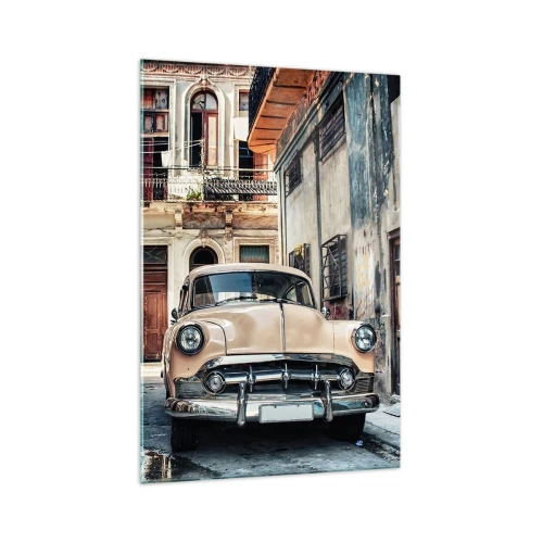Glastavla - Bild på glas - Siesta i Havana - 70x100 cm