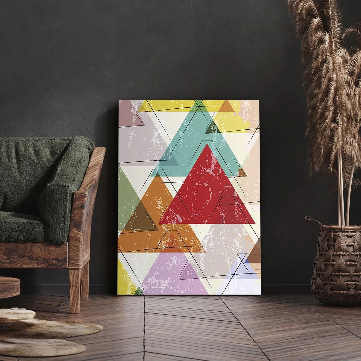 Canvastavla - Bild på duk - Tre gånger tre - 70x100 cm