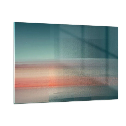Glastavla - Bild på glas - Abstraktion: ljusvågor - 120x80 cm