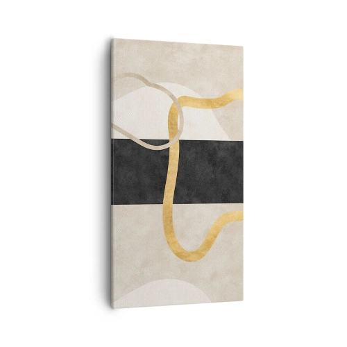 Canvastavla - Bild på duk - Slingrande former - 55x100 cm