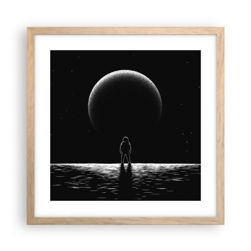 Affisch i ram av ljusek - Ansikte mot ansikte - 40x40 cm