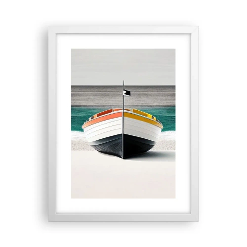 Affisch i vit ram - På sin plats - 30x40 cm