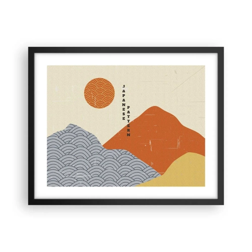Affisch i svart ram - I den japanska andan - 50x40 cm