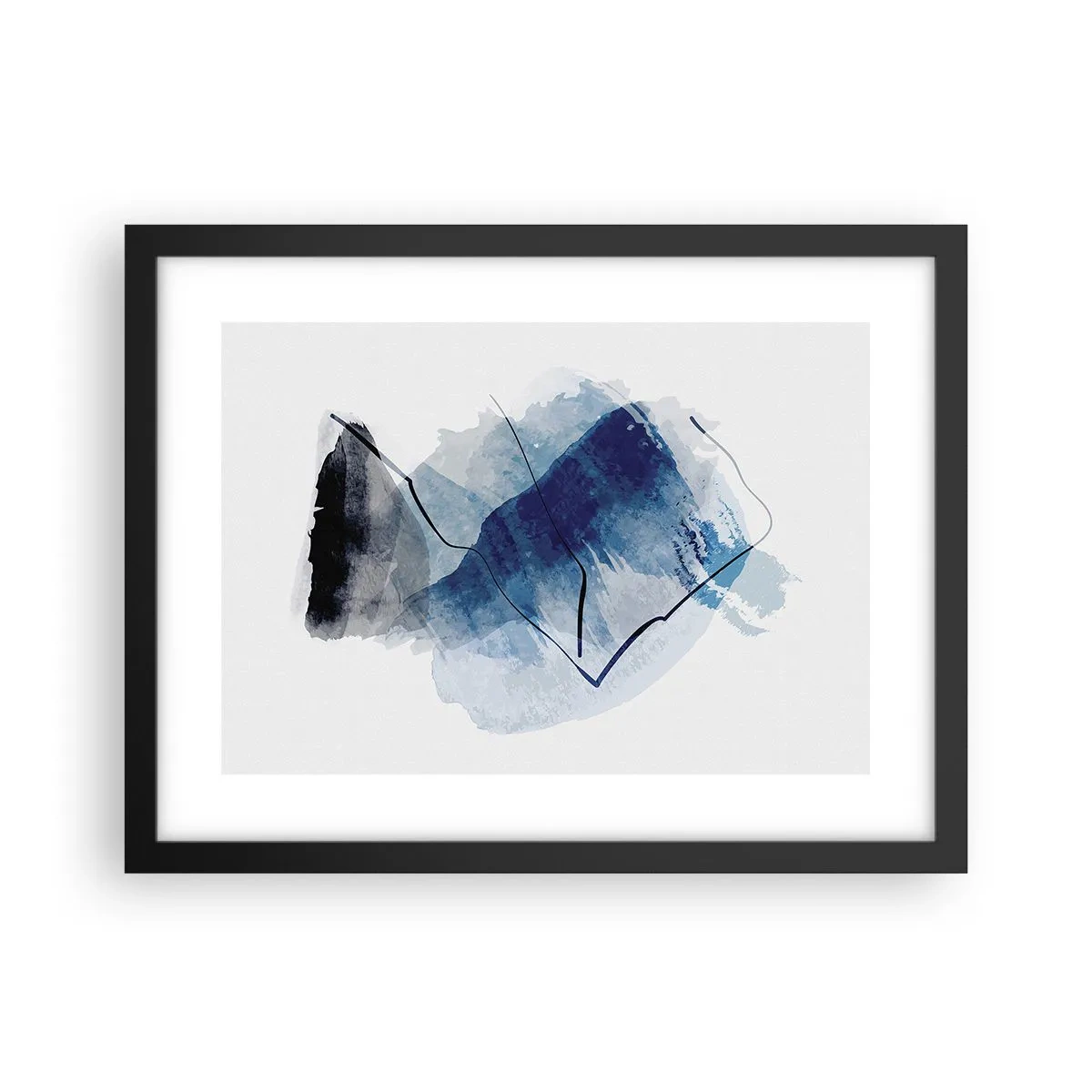 Affisch i svart ram - Isberg - 40x30 cm