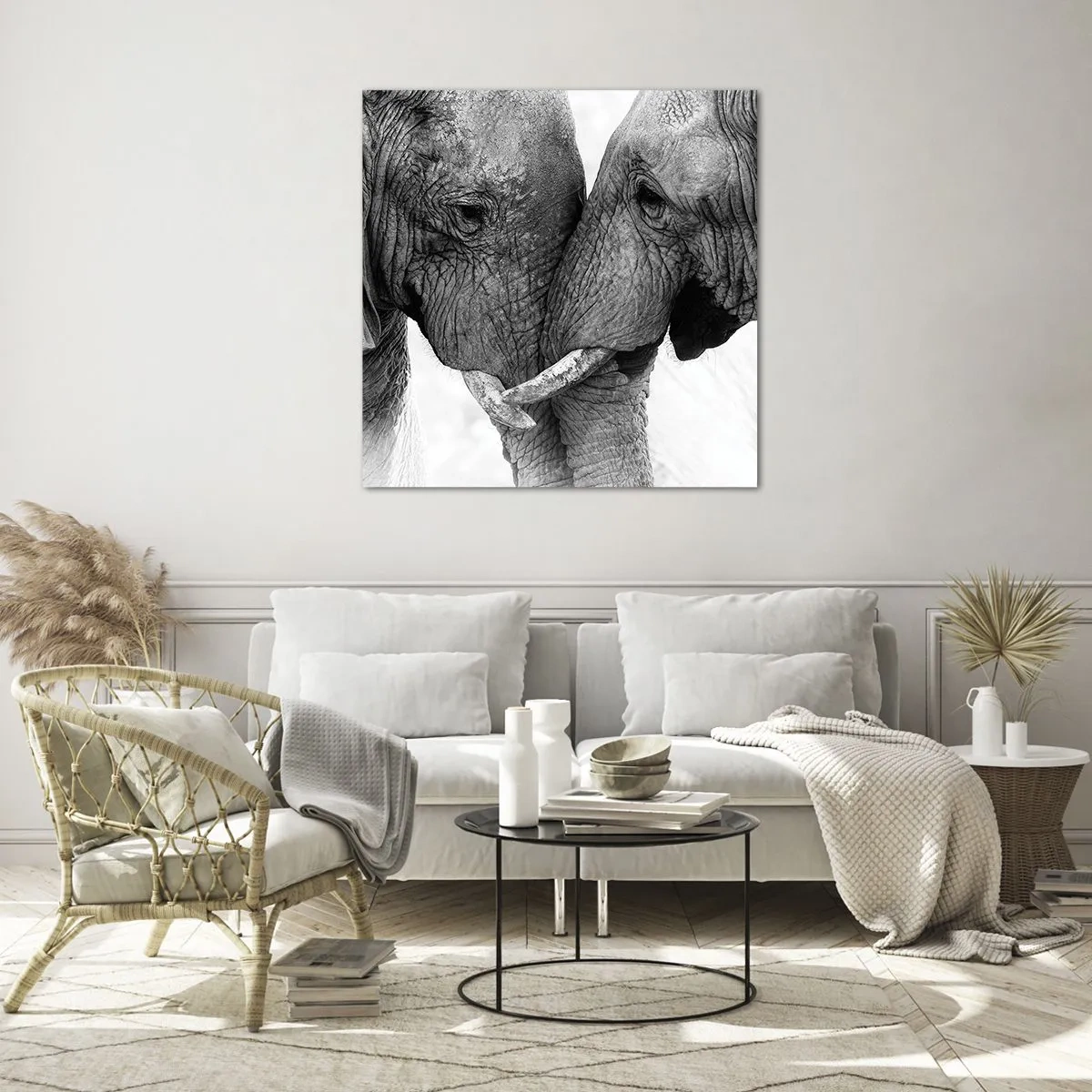 Glastavla - Bild på glas - Hjärtlig bekännelse - 60x60 cm