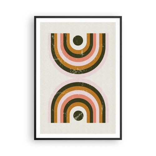 Affisch i svart ram - Tvillingabstraktion - 70x100 cm