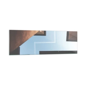 Glastavla - Bild på glas - Ovanför stadens labyrint - 160x50 cm
