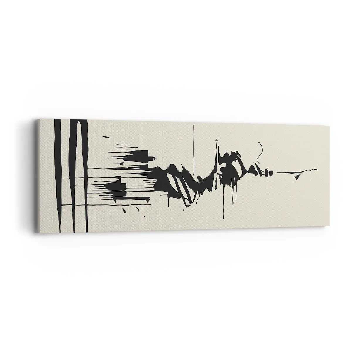 Canvastavla - Bild på duk - Skyndsam abstraktion - 90x30 cm