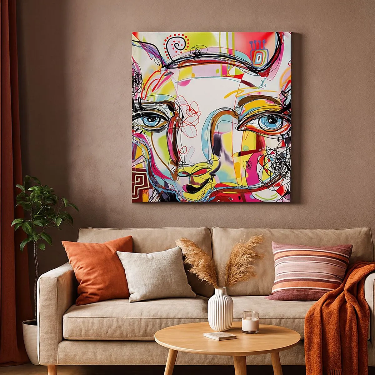 Canvastavla - Bild på duk - Kattnaturens rikedom - 30x30 cm