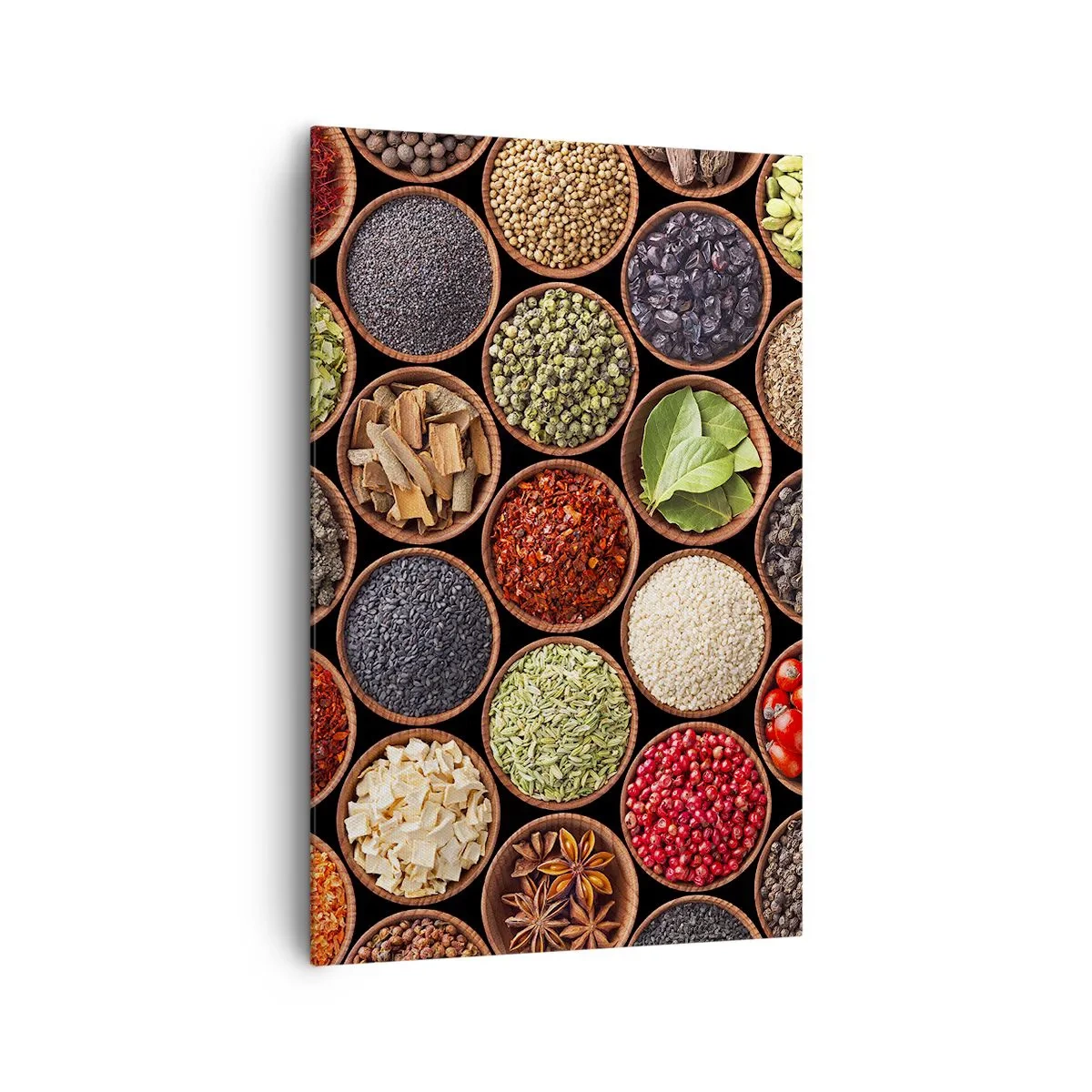 Canvastavla - Bild på duk - Världens alla smaker - 80x120 cm