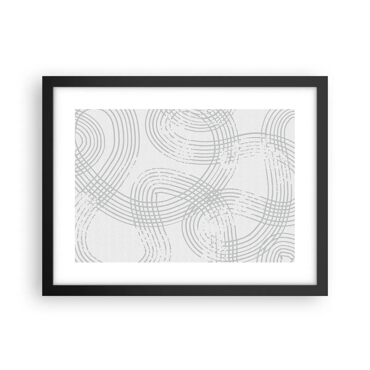 Affisch i svart ram - Det finns ingen rak väg - 40x30 cm