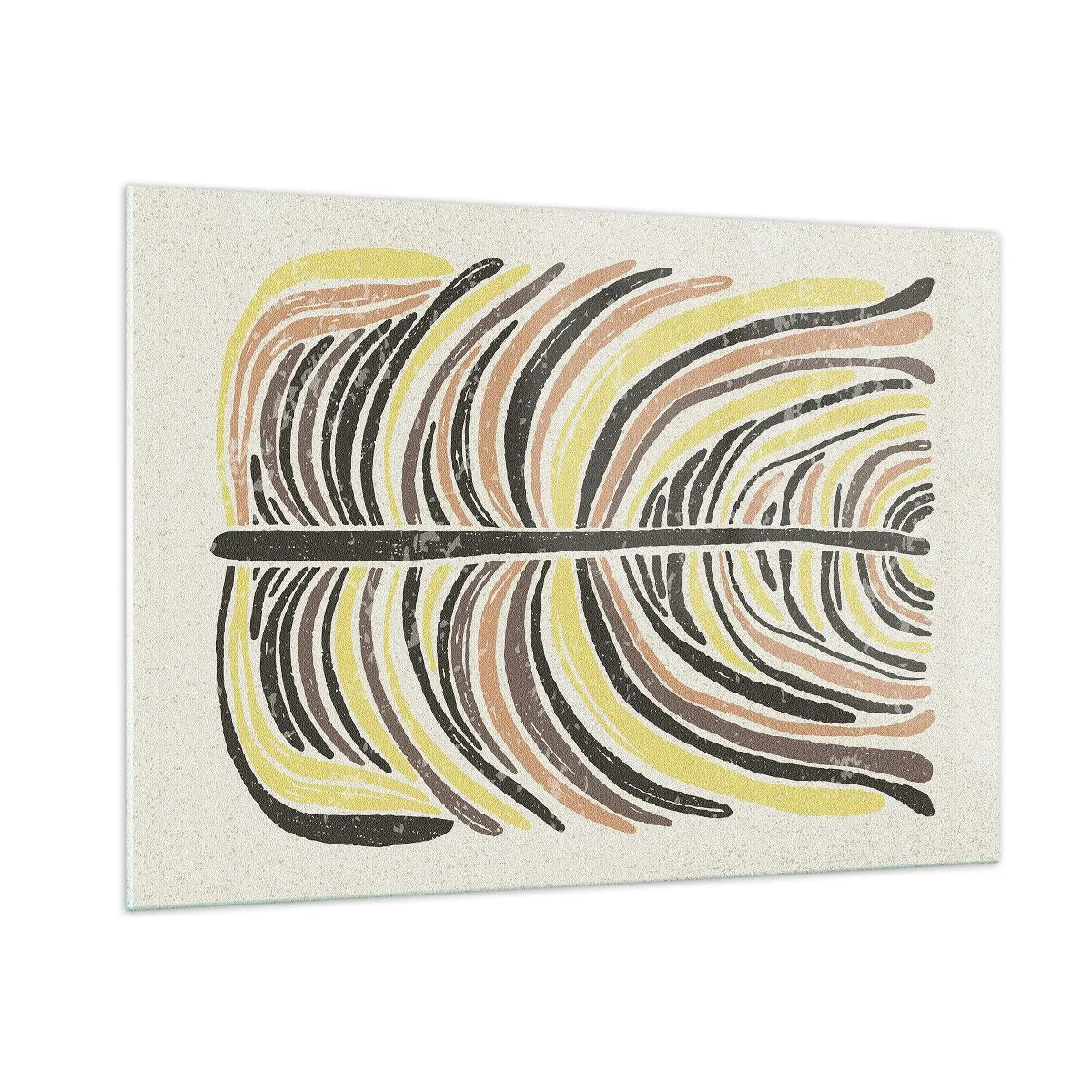 Glastavla - Bild på glas - Pulserande abstraktion - 100x70 cm