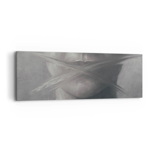 Canvastavla - Bild på duk - Inte ett ord - 90x30 cm