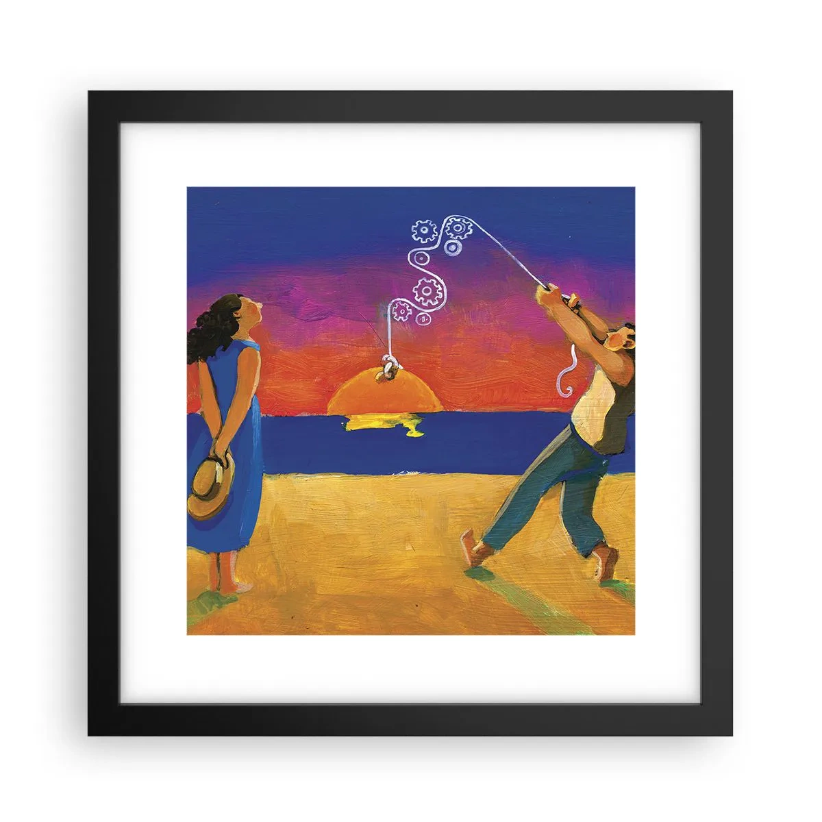 Affisch i svart ram - Mer än en stjärna från himlen - 30x30 cm