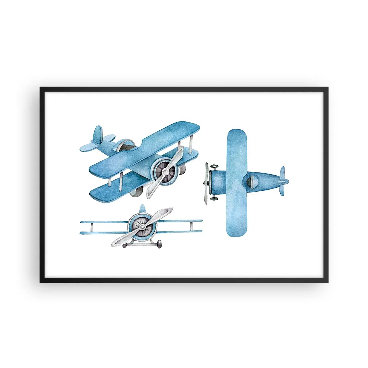 Affisch i svart ram - En född vinnare - 91x61 cm