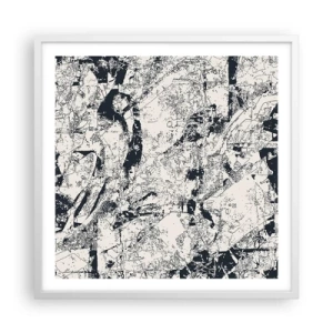 Affisch i vit ram - Motsatsernas interpenetration - 60x60 cm