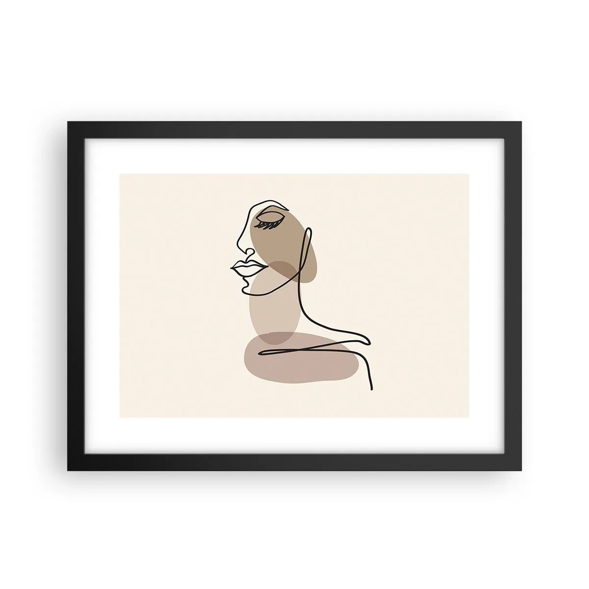 Affisch i svart ram - Lyssnar på sig själv - 40x30 cm