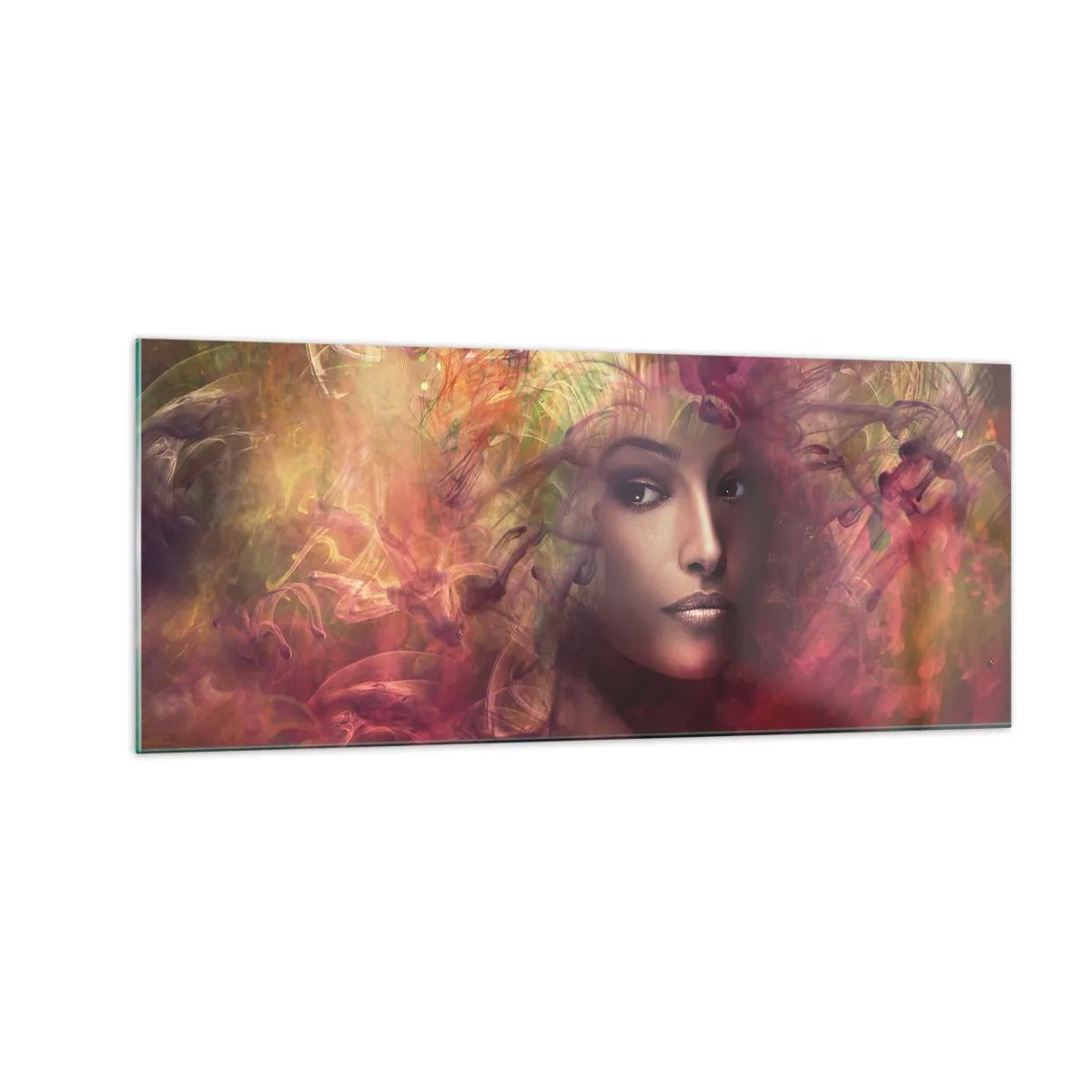 Glastavla - Bild på glas - Här är jag! - 100x40 cm