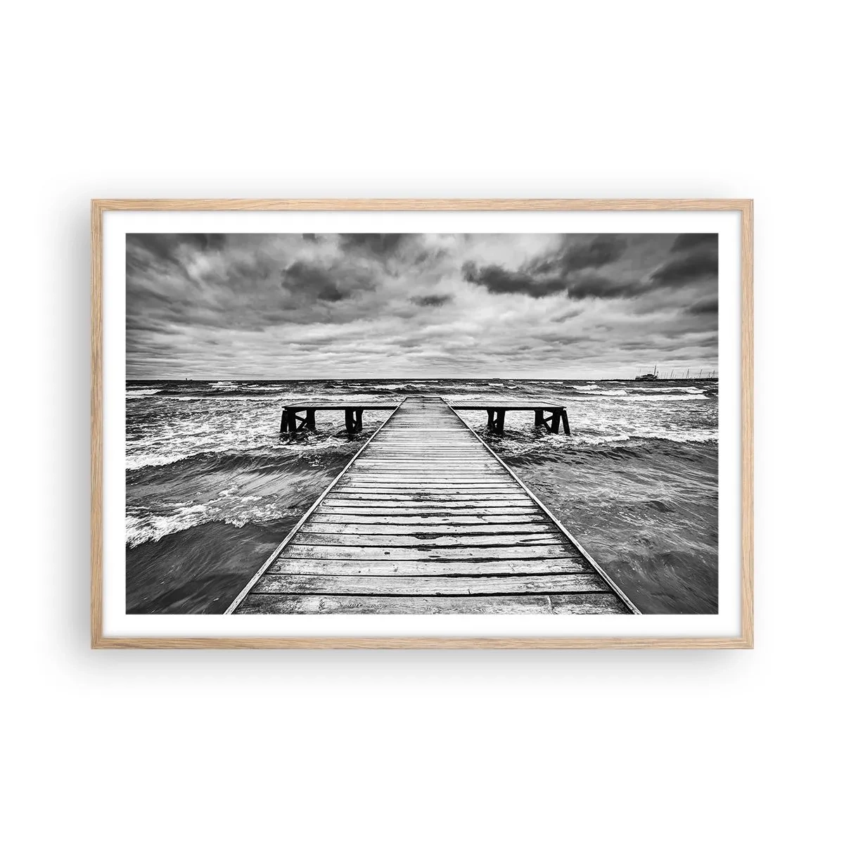 Affisch i ram av ljusek - Jag väntar på vind som blåser bort... - 91x61 cm