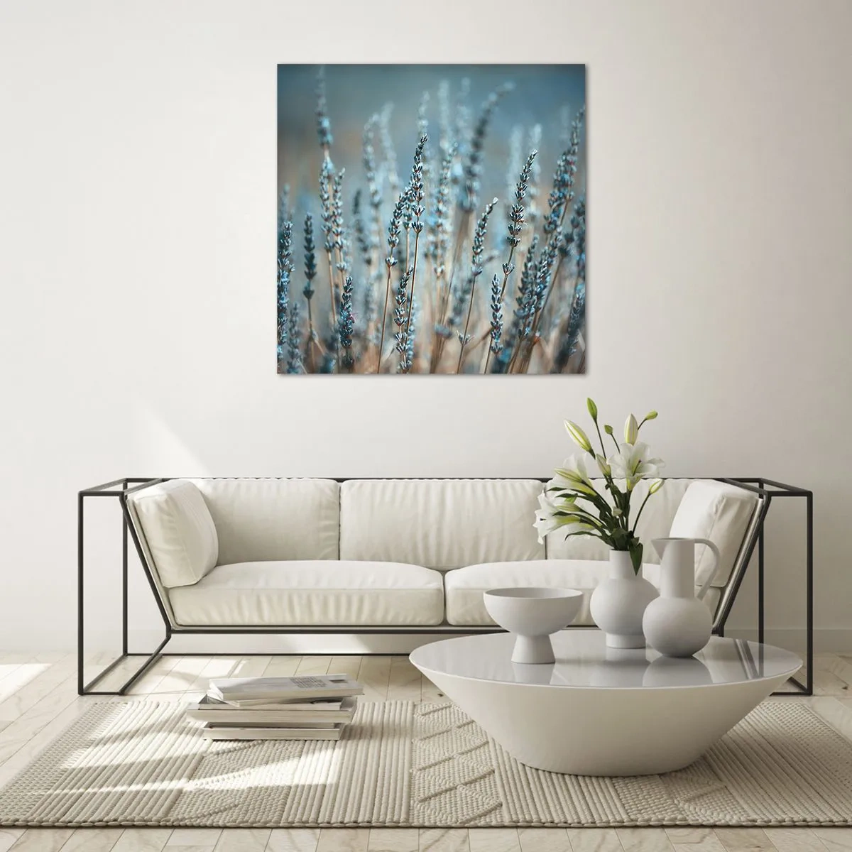 Glastavla - Bild på glas - Doftande åkermark - 40x40 cm