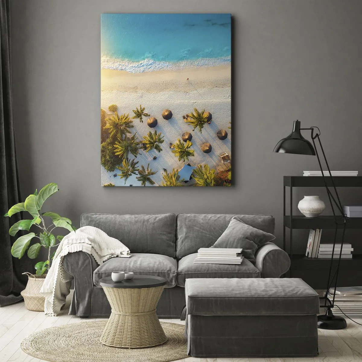 Canvastavla - Bild på duk - Välkommen till paradiset - 50x70 cm