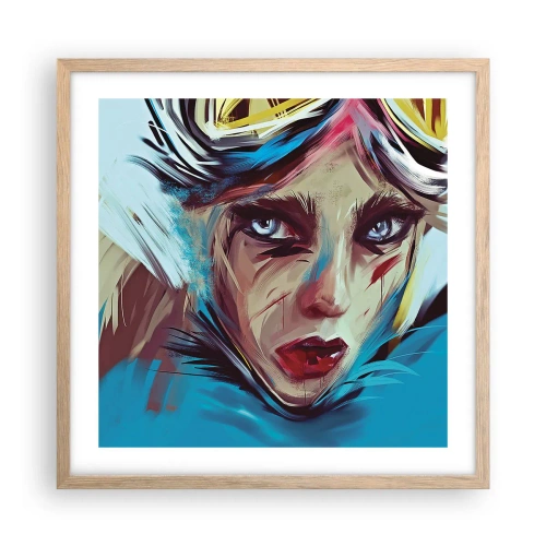 Affisch i ram av ljusek - Vägkämpe - 50x50 cm