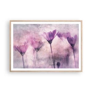Affisch i ram av ljusek - Blommornas sömn - 100x70 cm