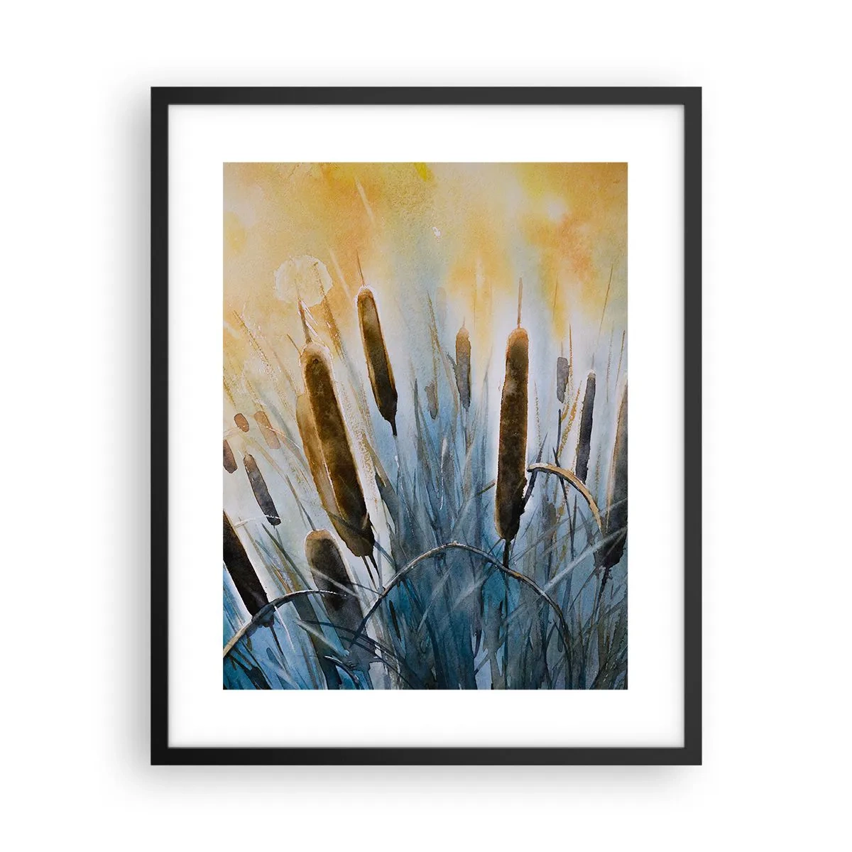 Affisch i svart ram - Vattnets kyla, solens hetta - 40x50 cm