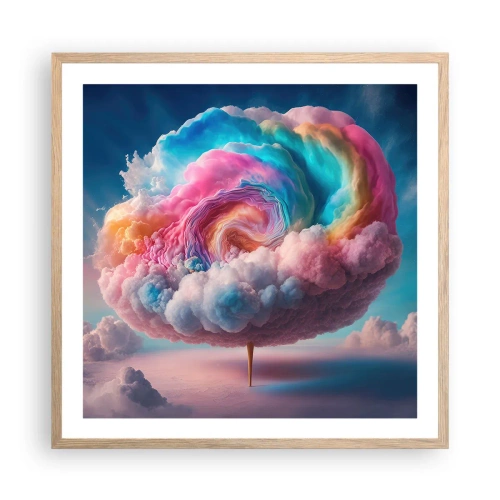 Affisch i ram av ljusek - En dröm om en nöjespark - 60x60 cm