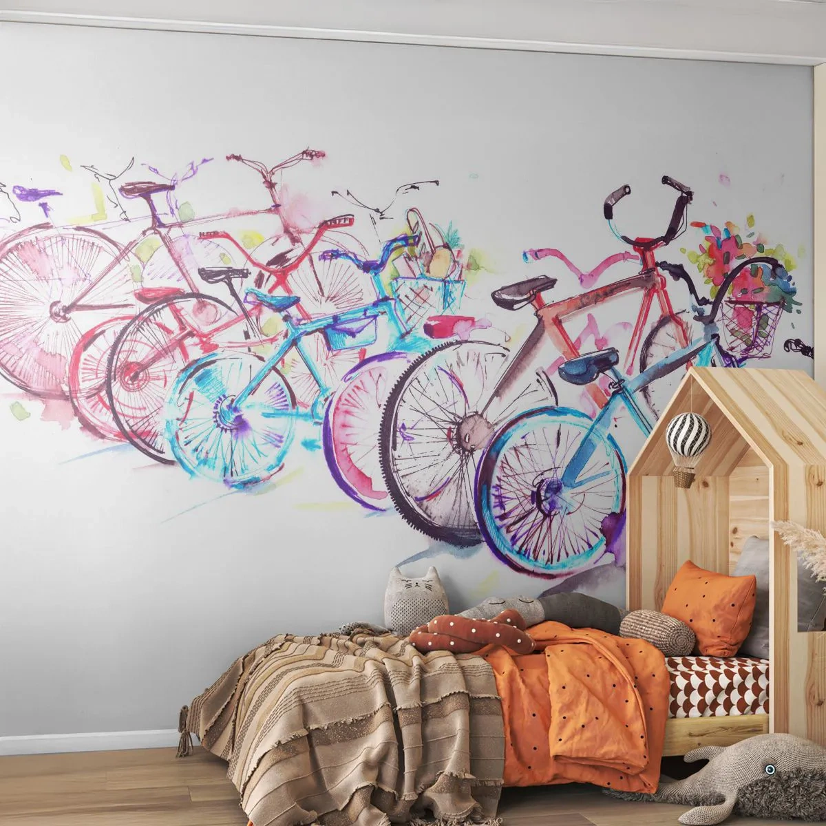 Självhäftande Fototapet Deluxe Sticker - Antimotoklubbens träff - Cykel, Abstraktion, Grafik - 250x175 cm