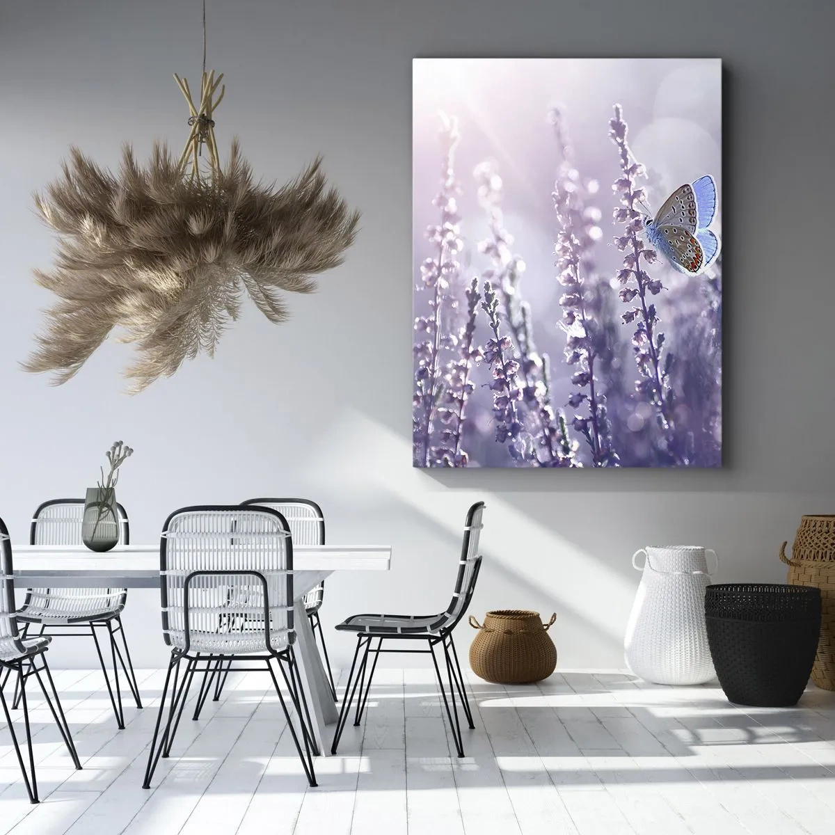 Canvastavla - Bild på duk - En fjärils kyss - 50x70 cm
