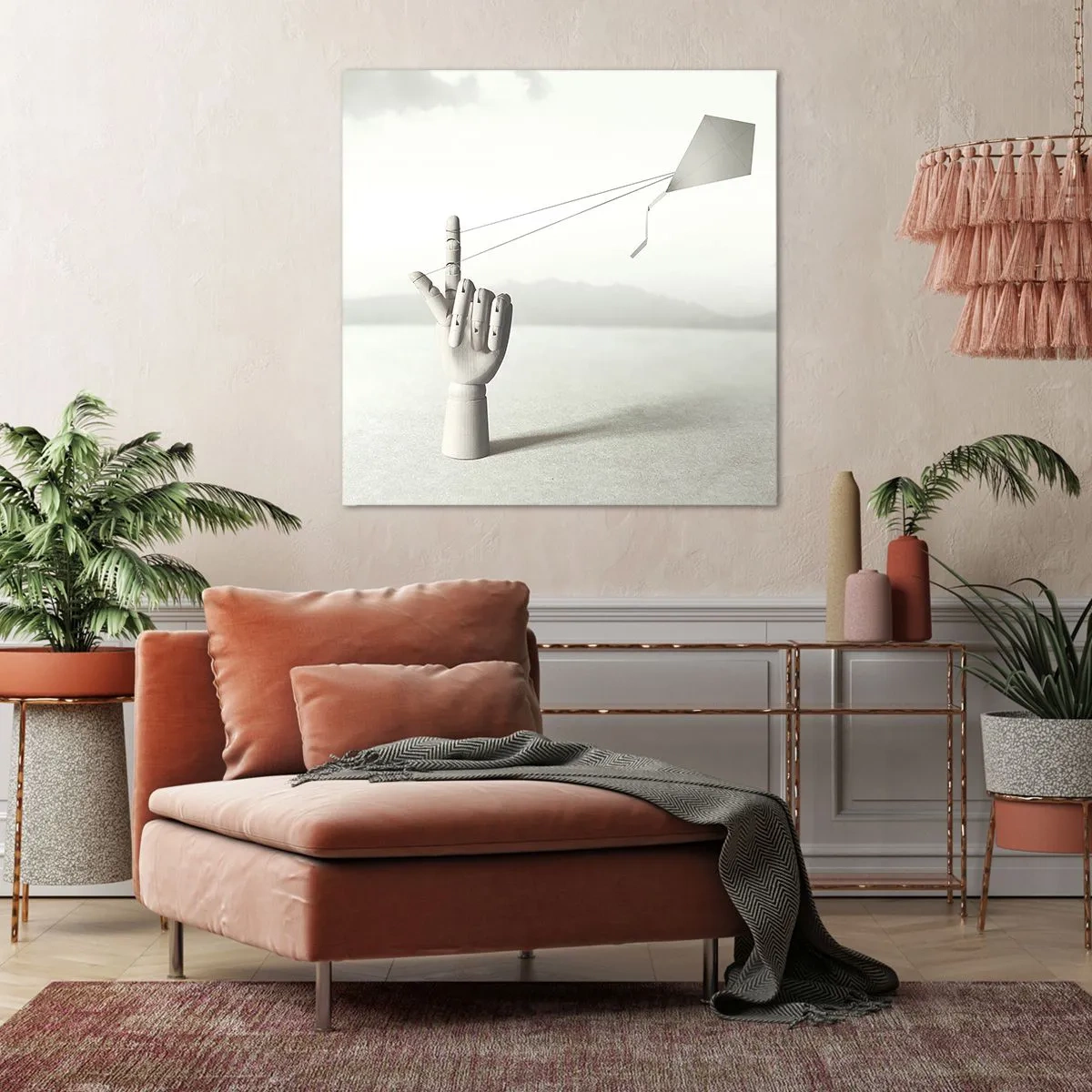 Canvastavla - Bild på duk - Test av styrka - 60x60 cm