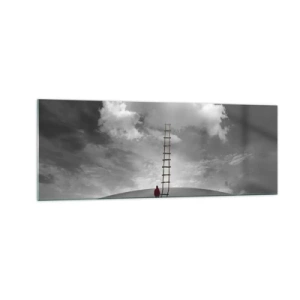 Glastavla - Bild på glas - Allt är möjligt - 140x50 cm