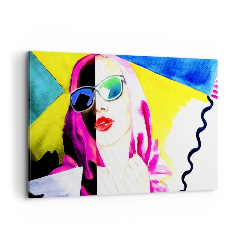 Canvastavla - Bild på duk - Jag är varken vit eller svart - 120x80 cm