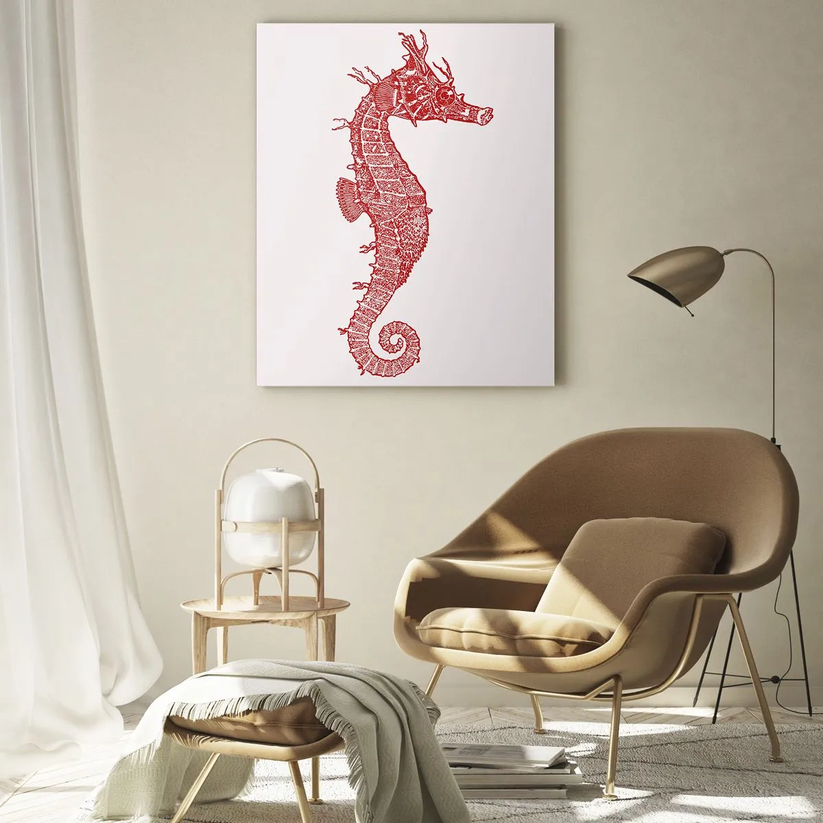 Glastavla - Bild på glas - En intrikat varelse - 50x70 cm