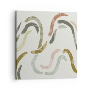 Canvastavla - Bild på duk - Abstraktionens glada dans - 70x70 cm