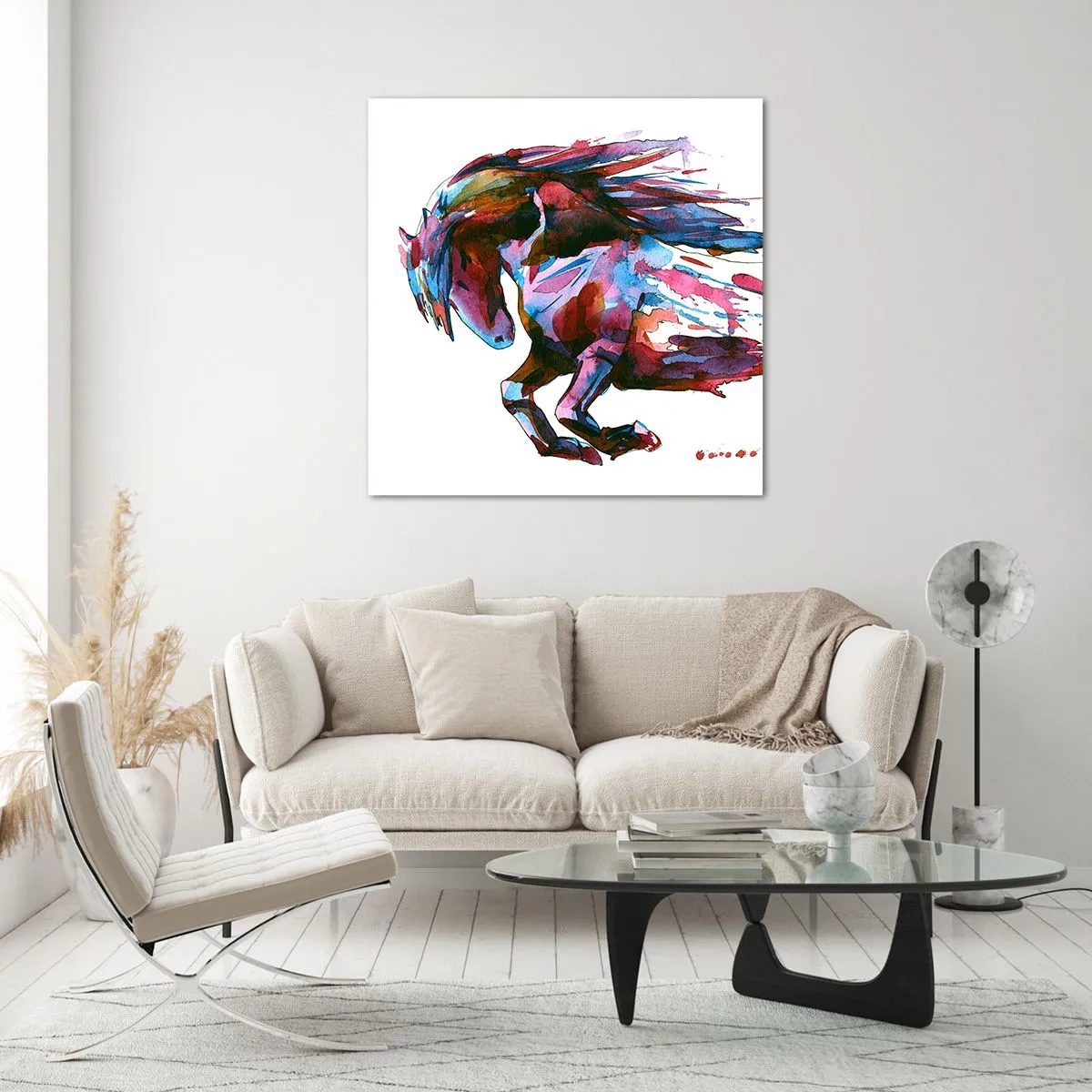 Glastavla - Bild på glas - I extas - 70x70 cm