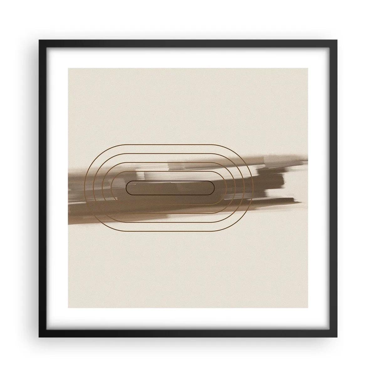 Affisch i svart ram - Grå blåst - 50x50 cm