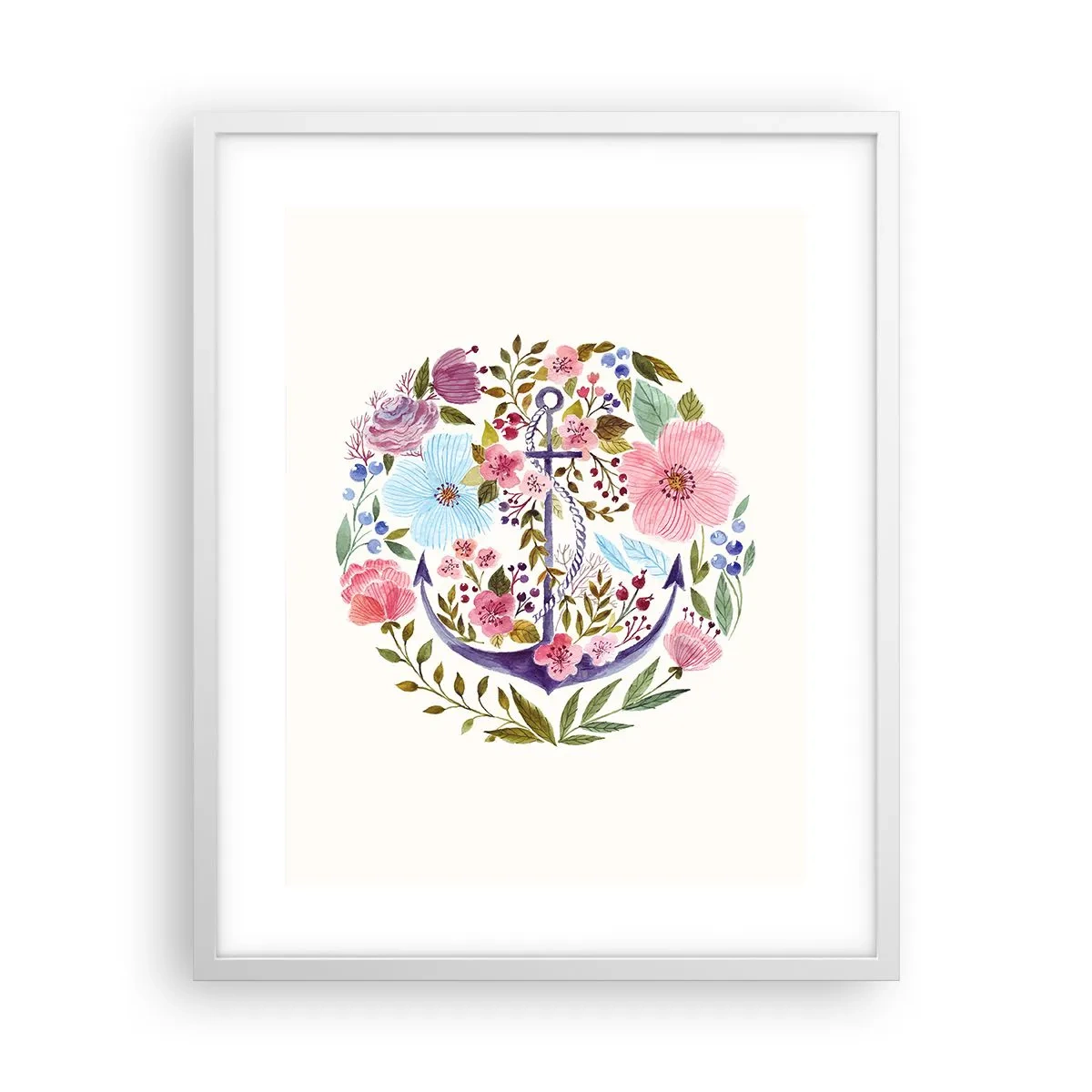 Affisch i vit ram - En seglares goda sömn - 40x50 cm