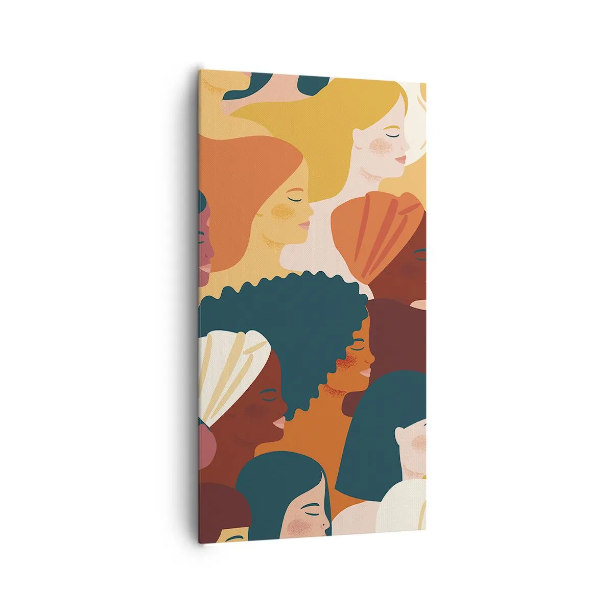 Canvastavla - Bild på duk - Endast kvinnlighet - 65x120 cm