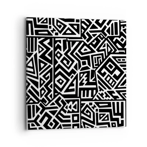 Canvastavla - Bild på duk - Prekolumbisk komposition - 70x70 cm